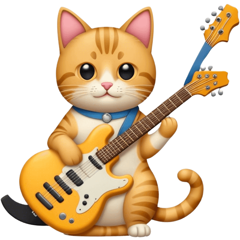 Gatto che suona la chitarra emoji