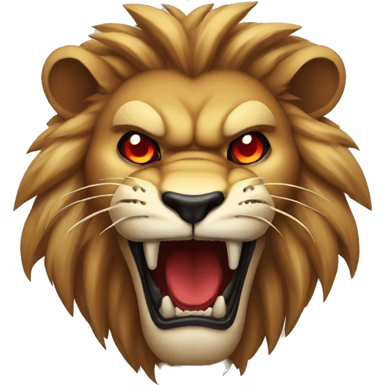 Angry lion with red eyes  emoji