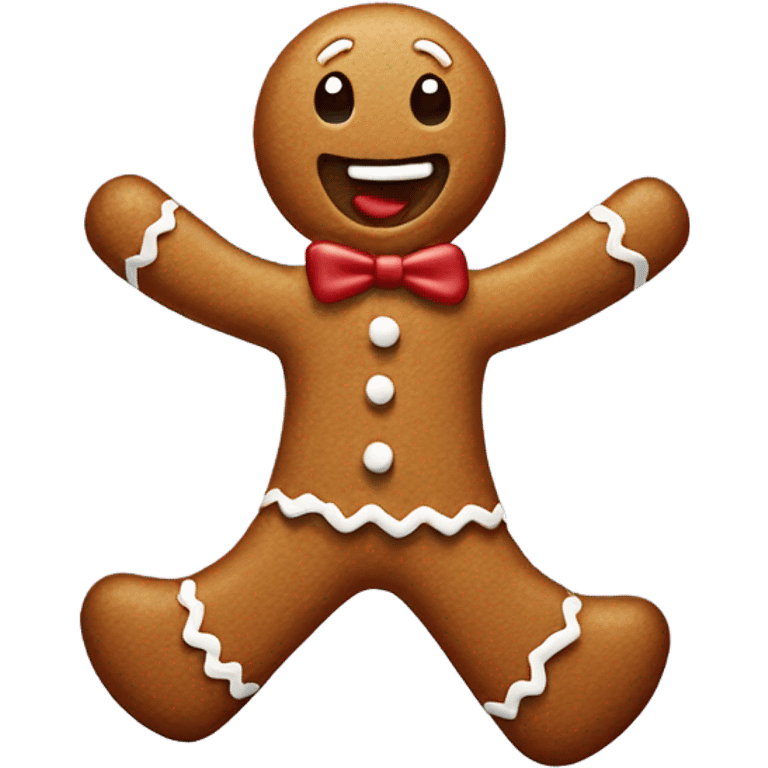 Dancing gingerbread man  emoji