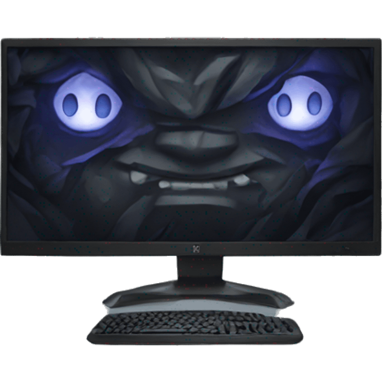 2 black monitors gaming  emoji