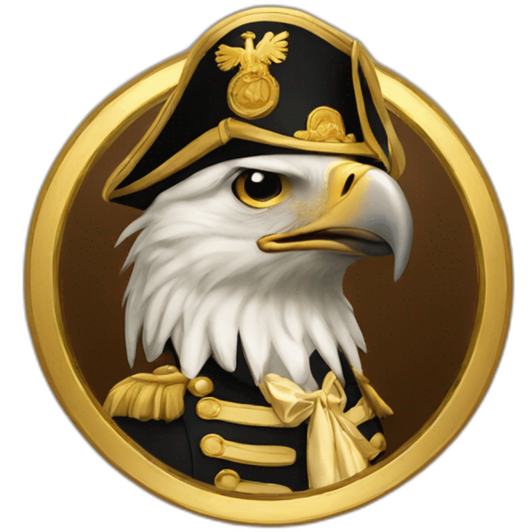 golden imperial eagle with napoleon tricorne hat emoji