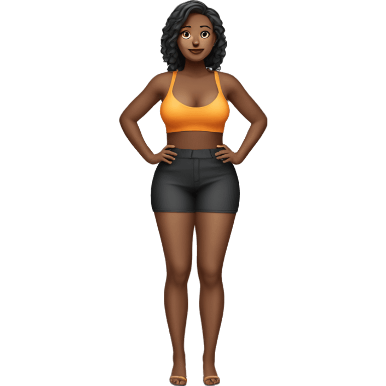 Attractive Woman Curvy Model full bod emoji