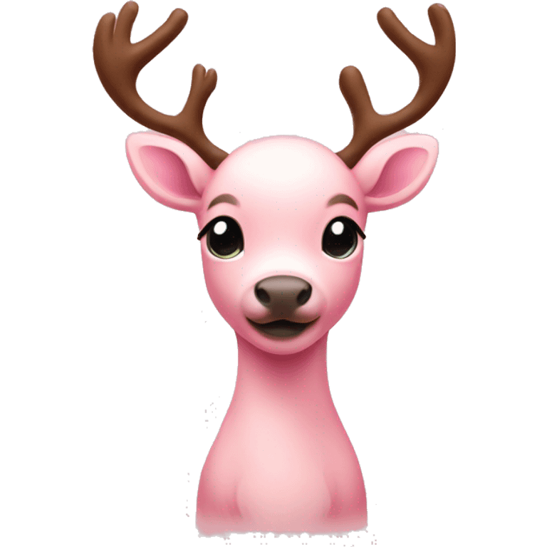 baby pink reindeer  emoji