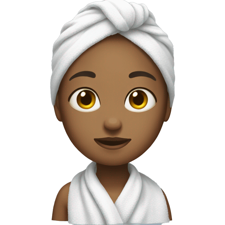 Girl with towel on head emoji