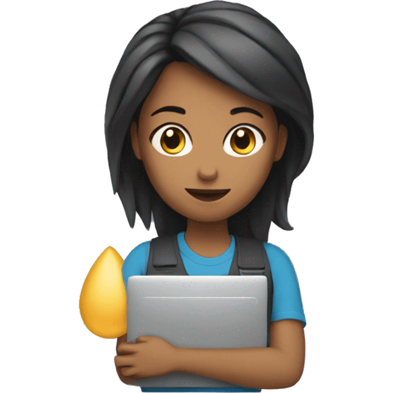 Girl with PC emoji