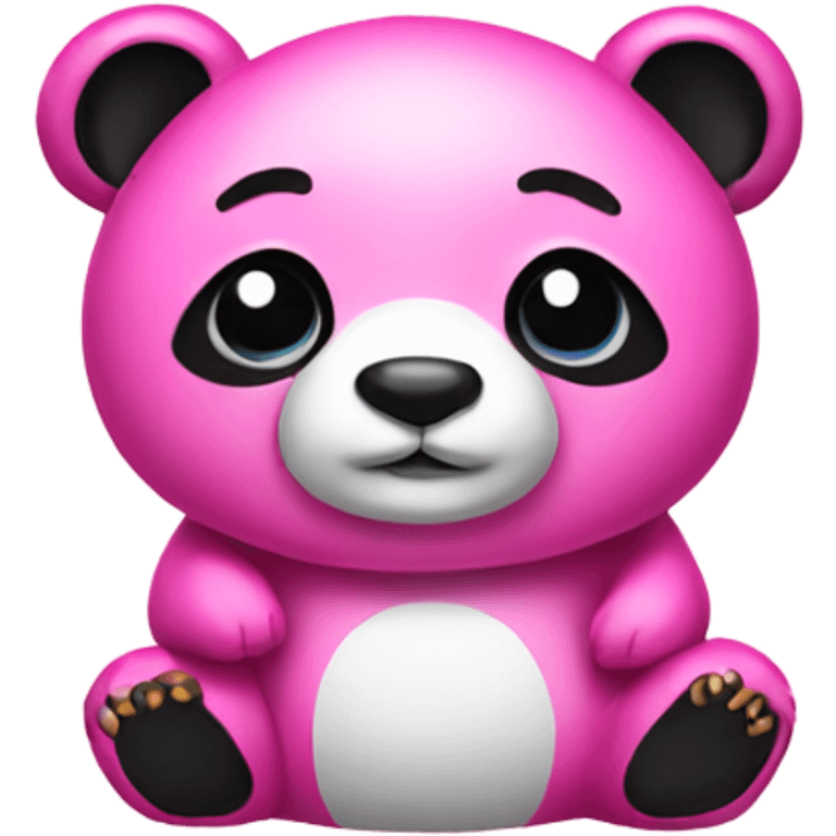 Pink panda with glitter  emoji