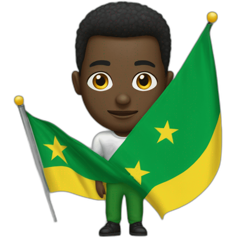 Ousmane sonko with flag of senegal emoji