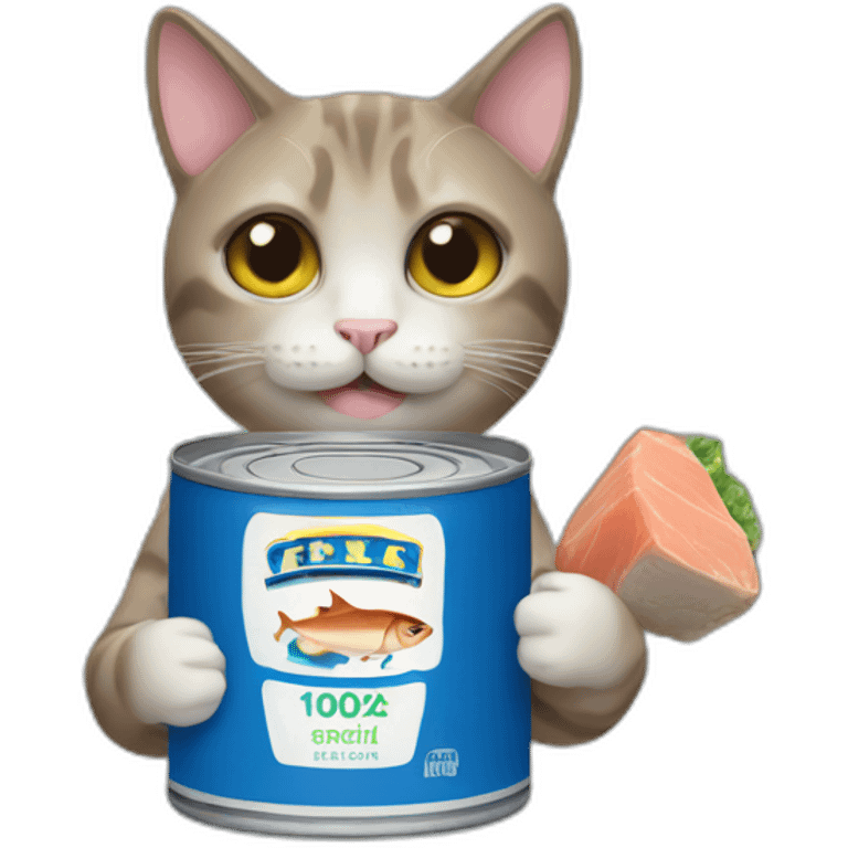 A cat holding a can of tuna emoji