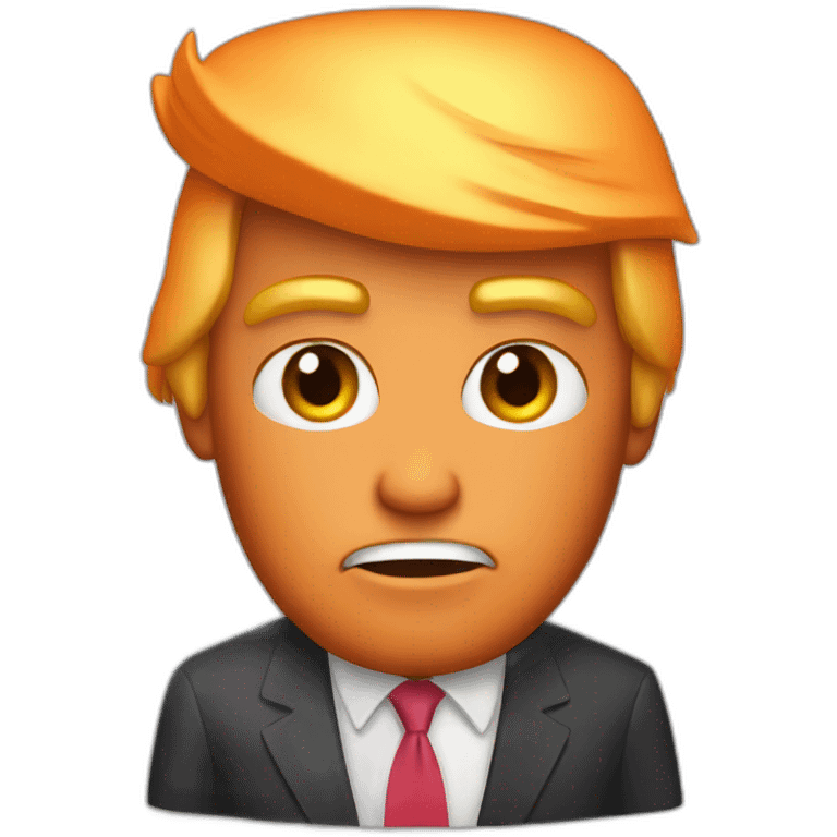 donald trump with orange skin emoji