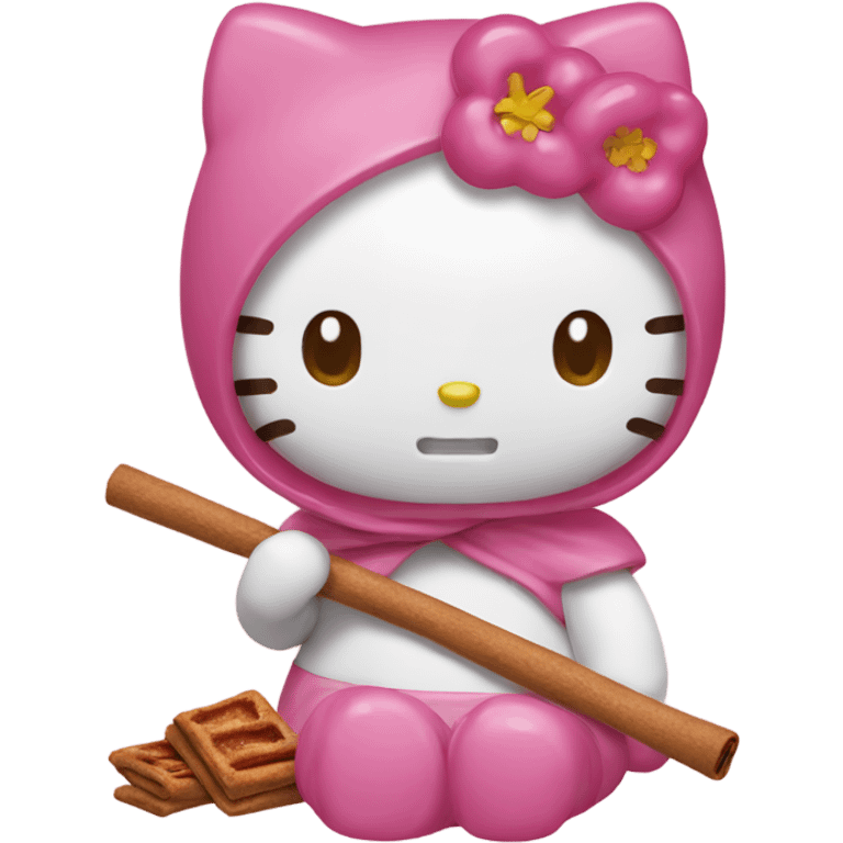 Hello kitty eating cinnamon  emoji