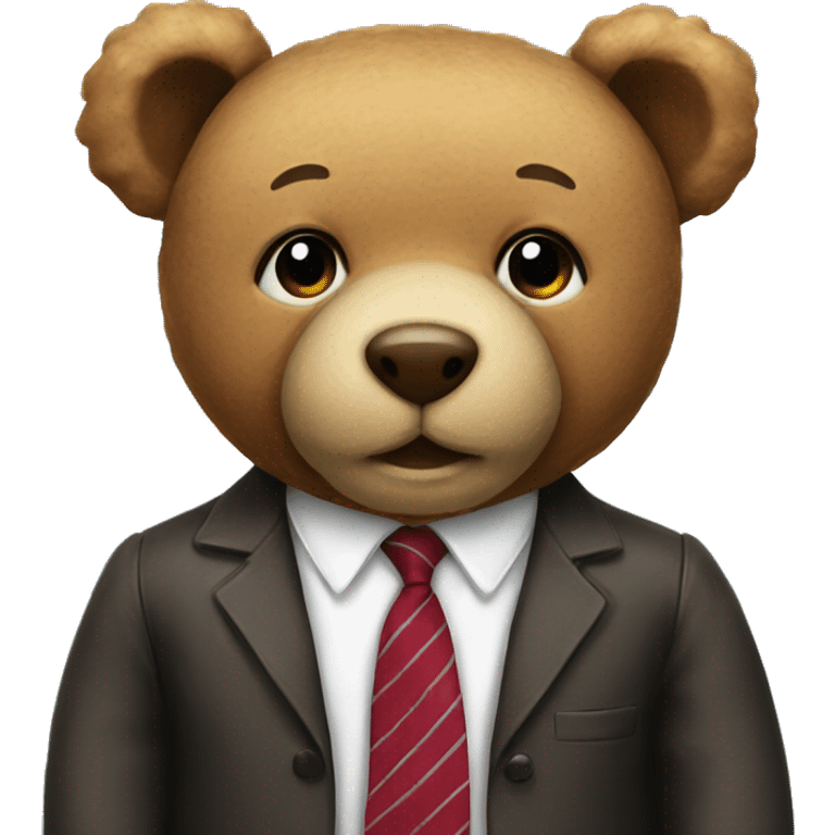 Teddy with a tie emoji