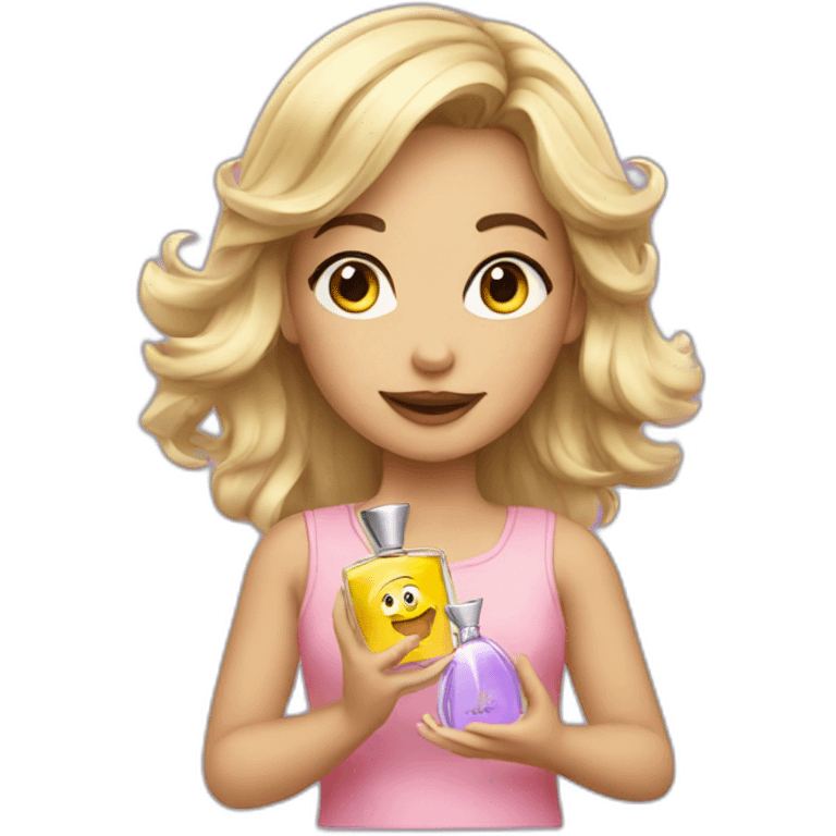 Girl with perfume emoji