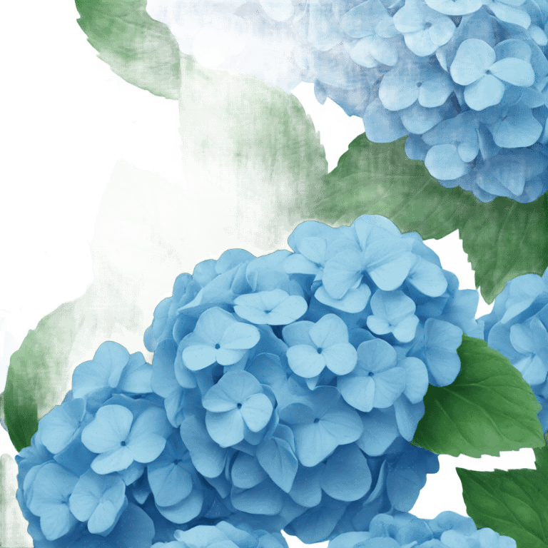 blue hydrangeas  emoji