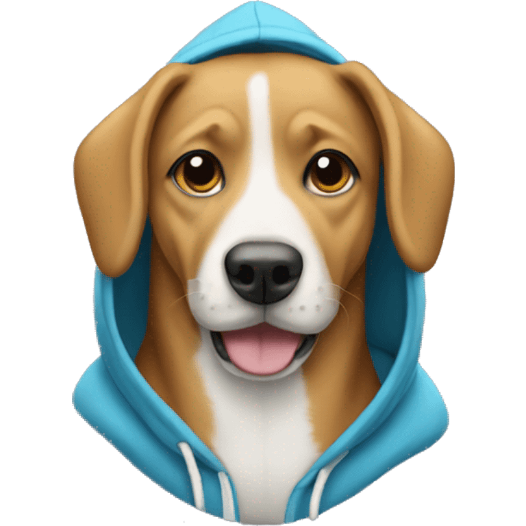 dog wearing a hoodie emoji