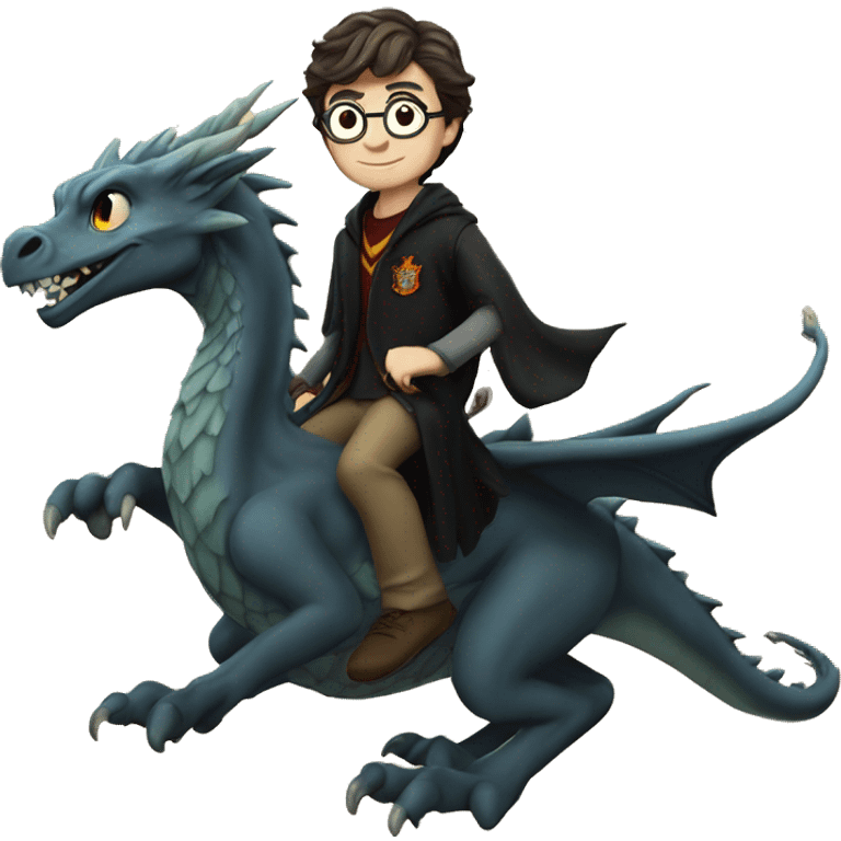 Harry potter on a dragon emoji