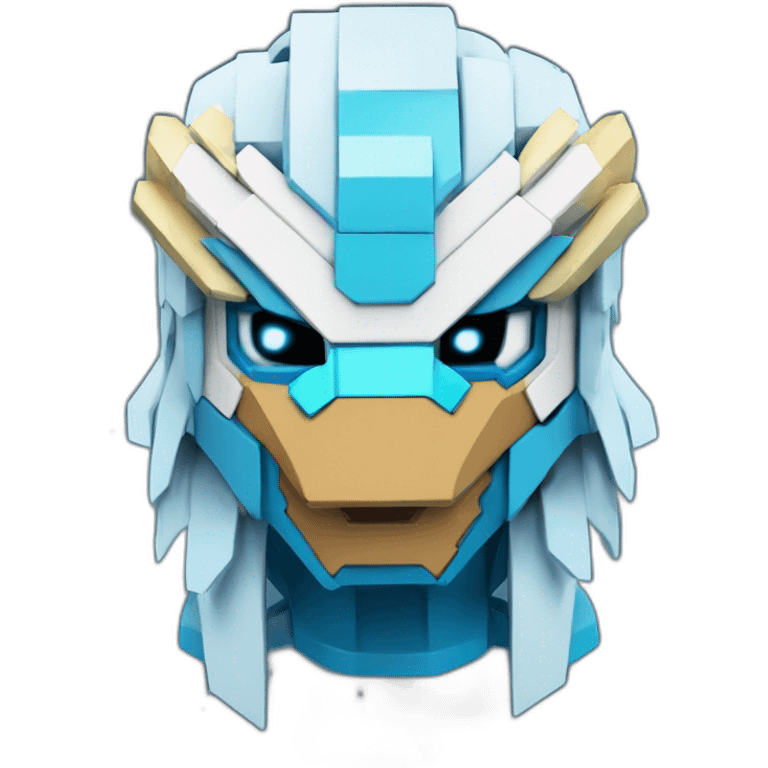 Minecraft Articuno Cyberpunk Head emoji