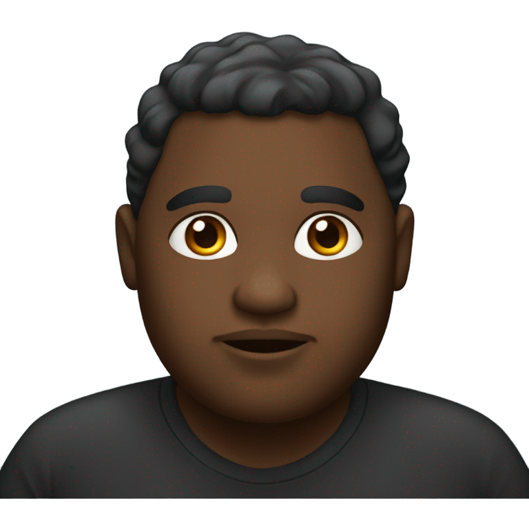 fat black guy emoji