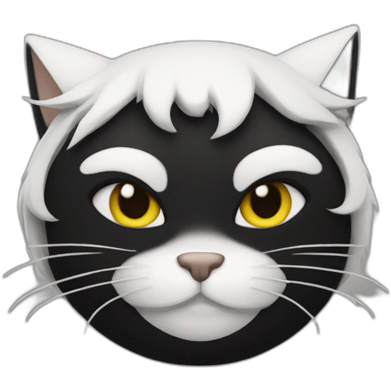 chat noir et blanc emoji