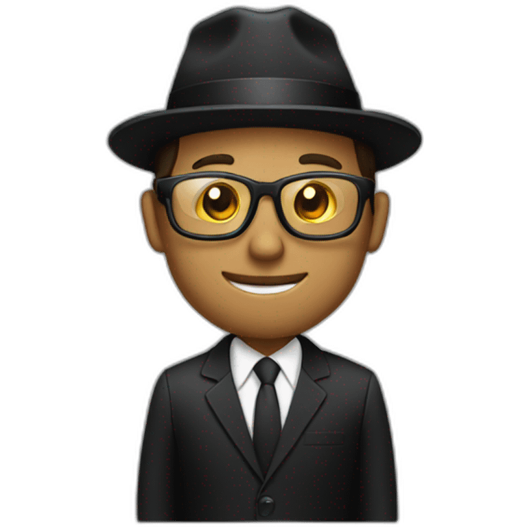 business man wearing black siut emoji