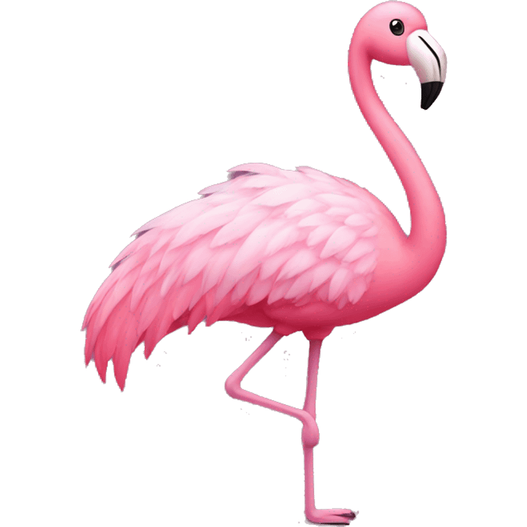 Flamingo wearing tutu emoji