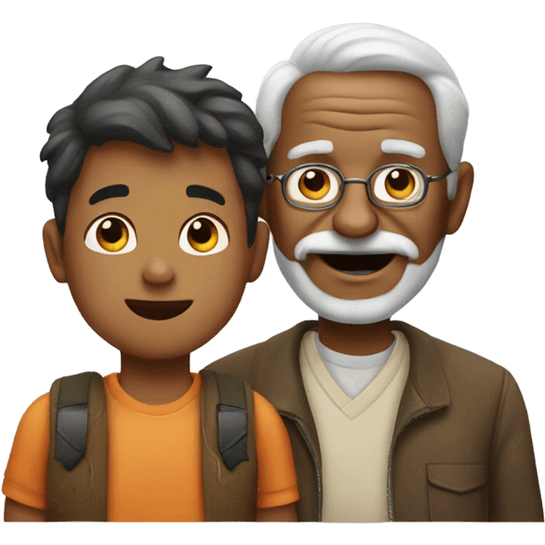  Grandpa with boy emoji