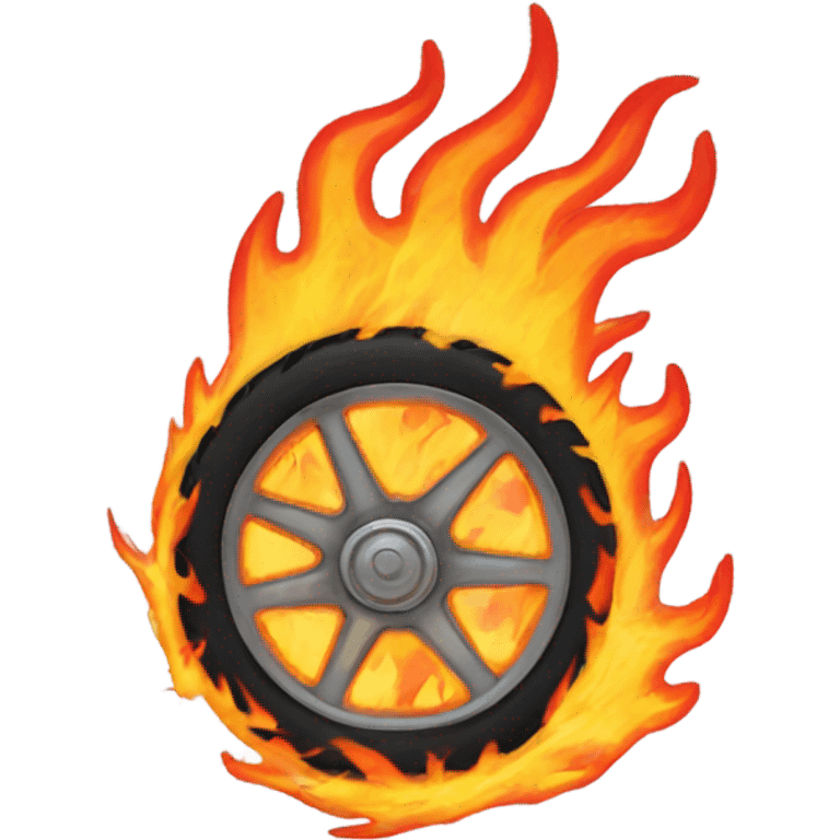 Burning wheel emoji