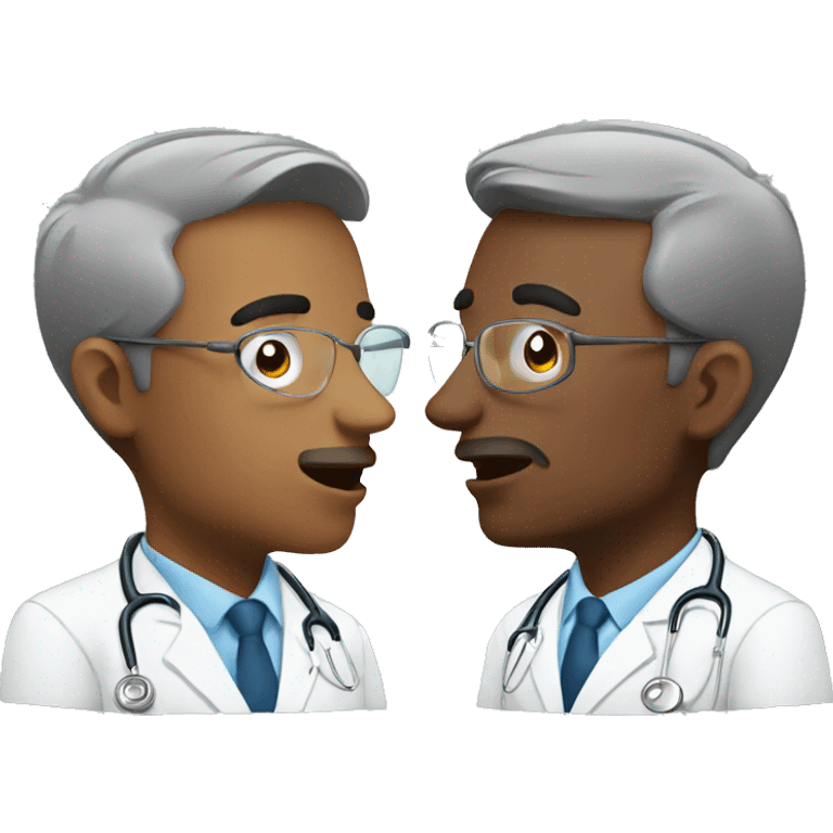 two male doctors kissing emoji