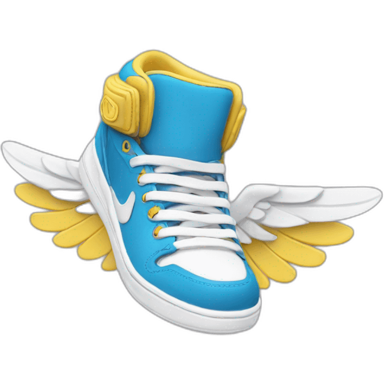 Winged high sneakers emoji