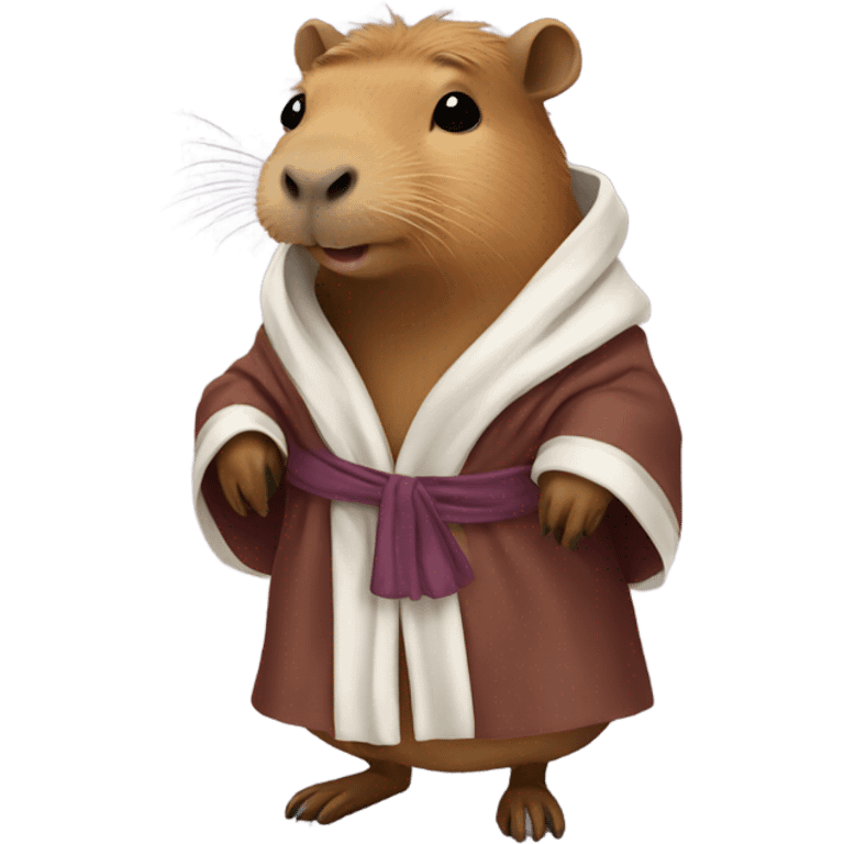 capybara with a robe emoji