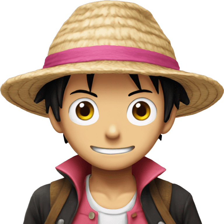 Luffy with pink  emoji