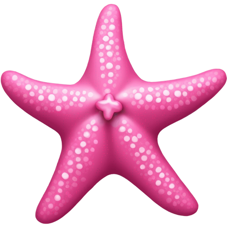 Pink starfish with a pink bow emoji