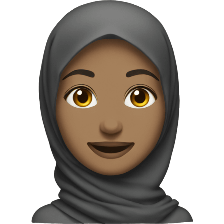 Woman hijab smiling in car emoji