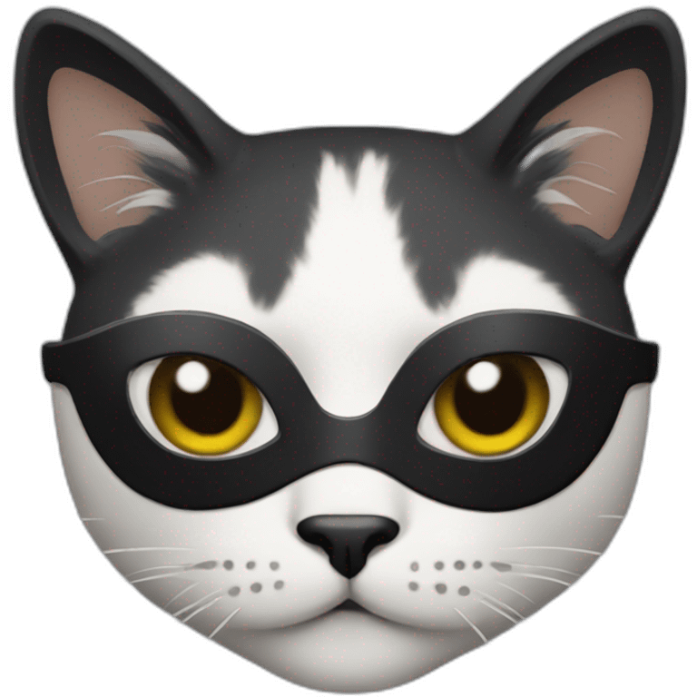 cat with bandit mask emoji