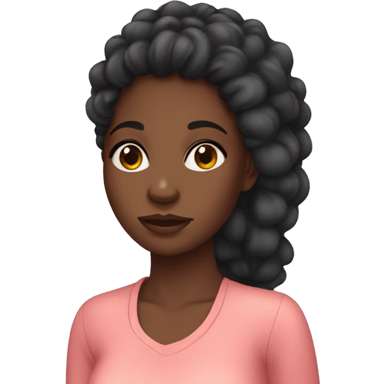 Black girl with acne emoji