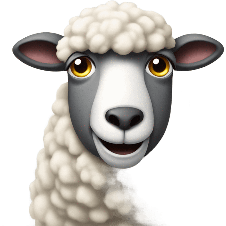 Confused sheep emoji