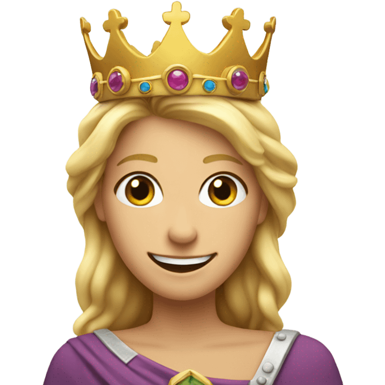 Heidi with lopsided crown emoji