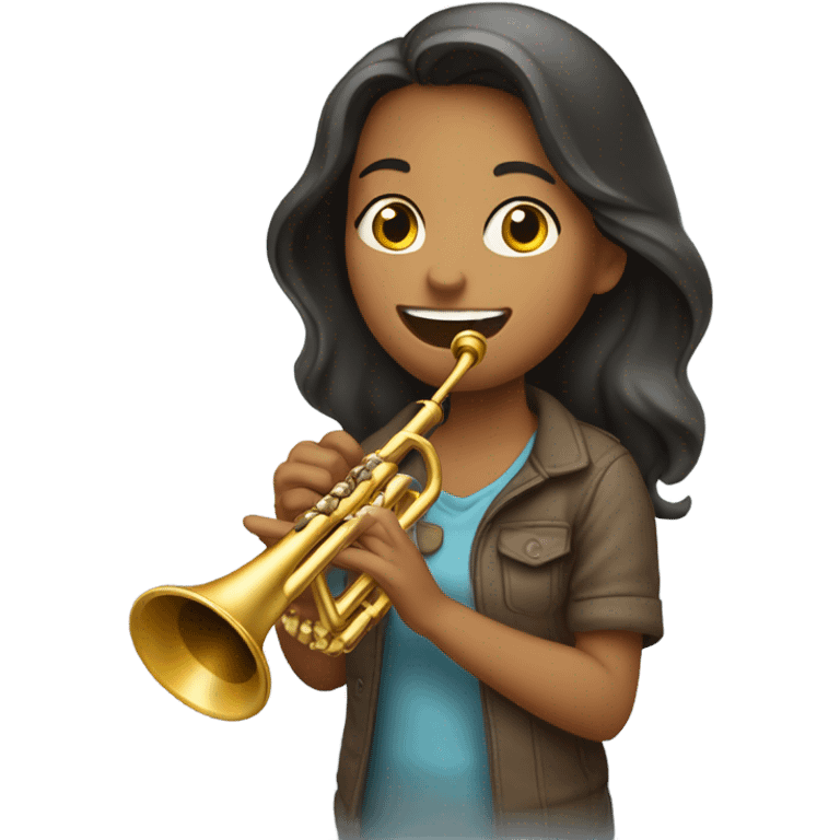 Girl with trumpet emoji