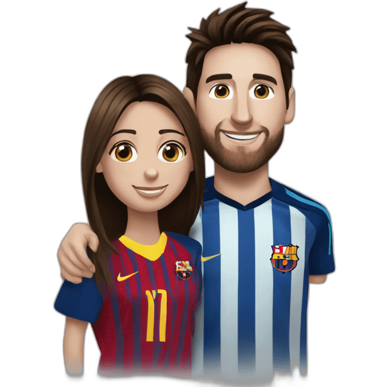 Messi with georgina emoji