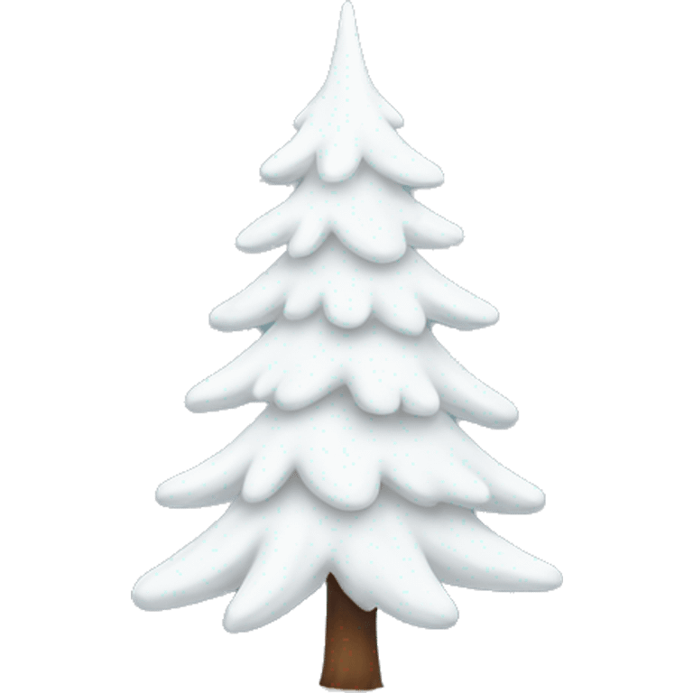  actual white fir christmas tree isolated.  emoji