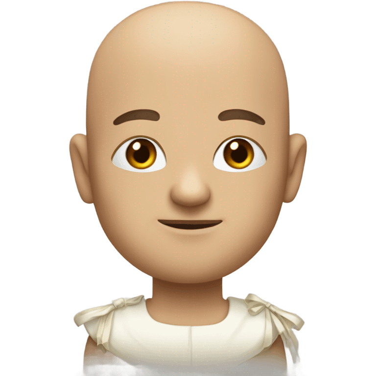 Bald bow emoji