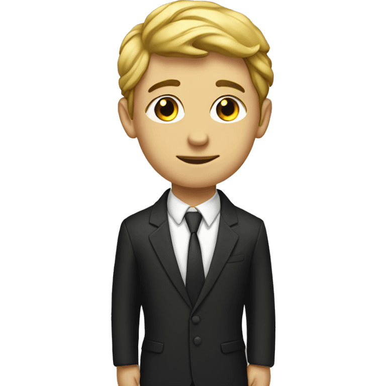 formal portrait of young man emoji