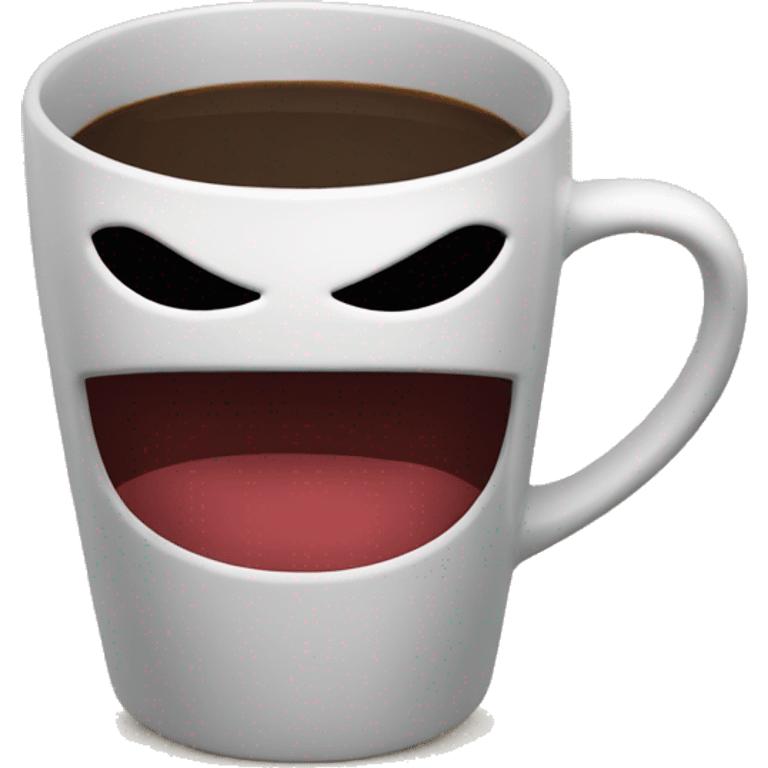 evil coffee cup with handle emoji