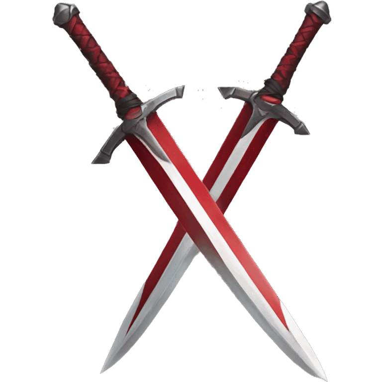 make all crimson red dual swords emoji