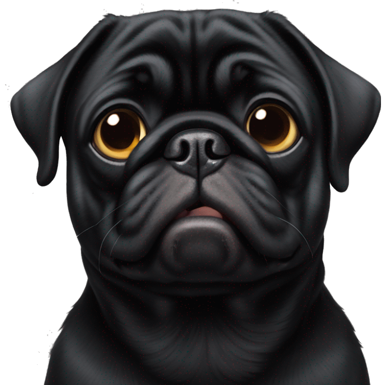 Black pug emoji