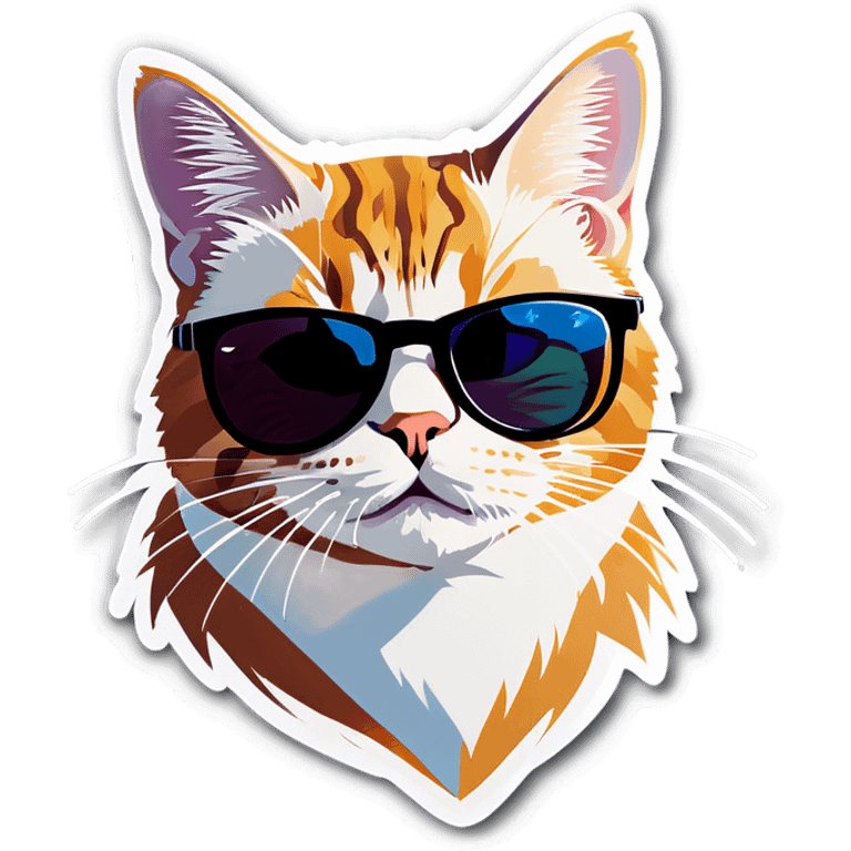 Cat with sunglasses emoji