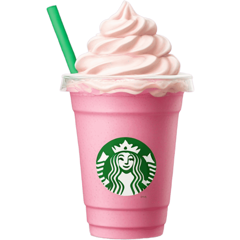 pink frappuccino without whipped cream  emoji