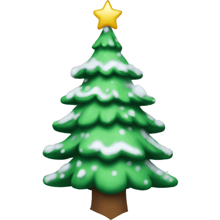 Christmas tree with snow  emoji