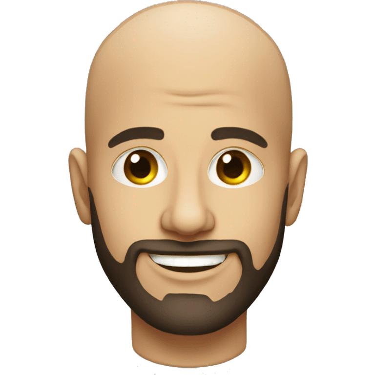 DJ without hair and with a beard emoji