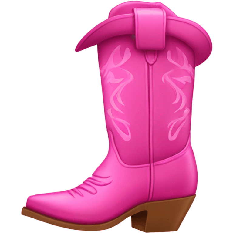 Pink cowboy boots emoji