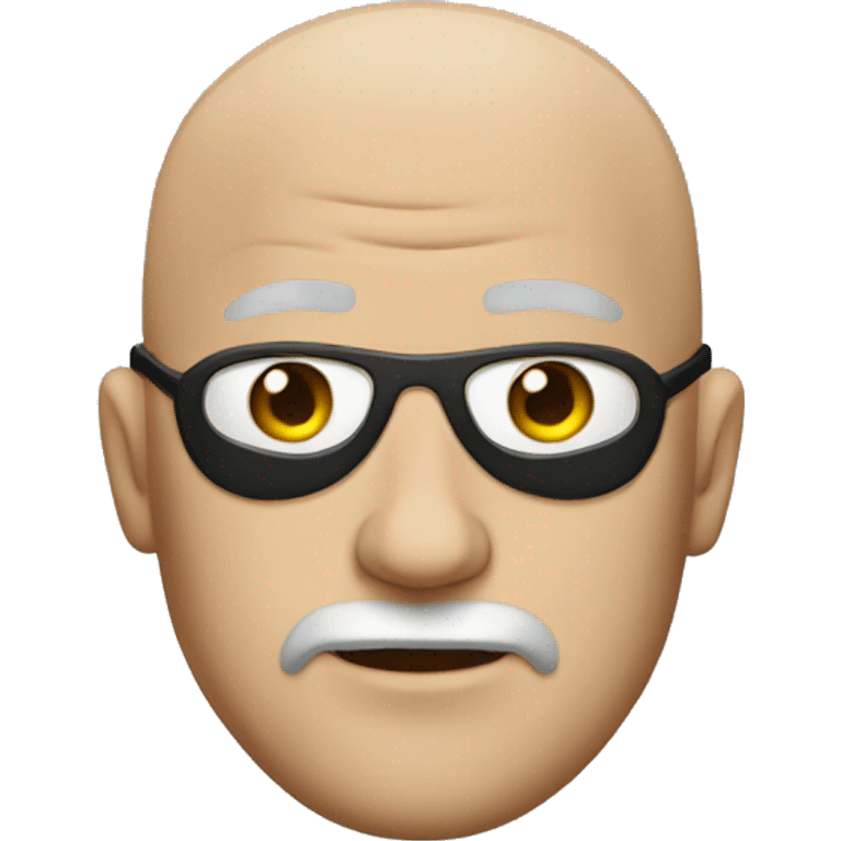 bald man in eyepatch emoji